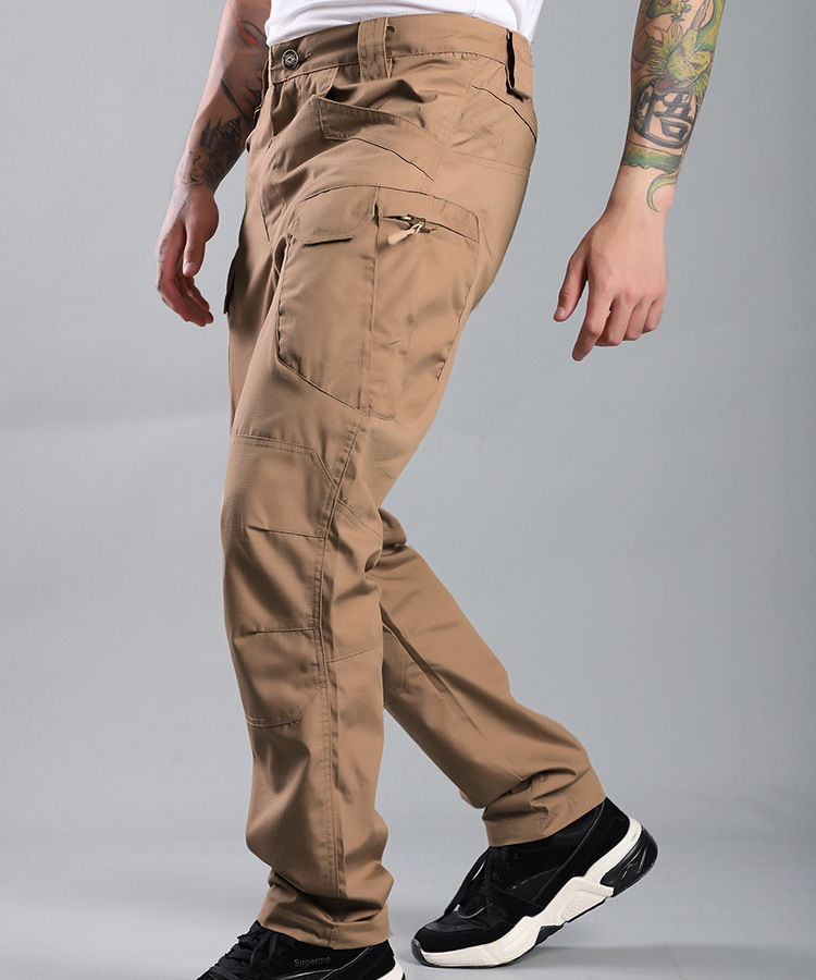 Tactical ix7, Trainings- und Arbeitskleidung, Multi-Bag-Hose, elastische Kampfhose für Herren mit Karomuster_voghion.com