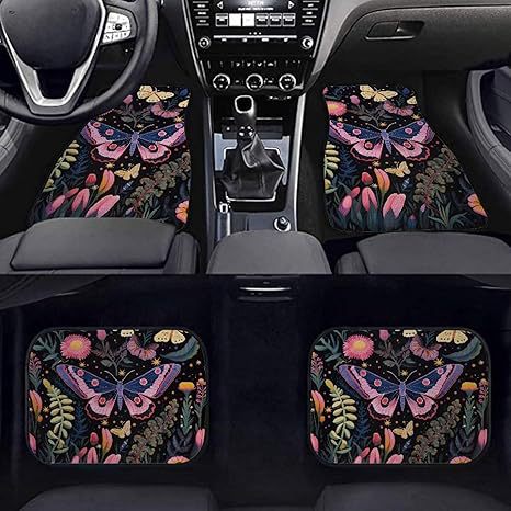 Temu Cross-Border Nordic Retro Car Floor Mats, Stain-Resistant and Wear-Resistant Four-Piece Set, Stain-Resistant Mats, Amazon Floor Mats Available for Wholesale