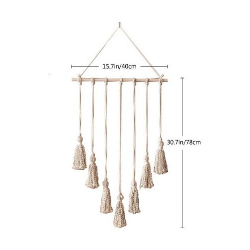 Nórdico cordón de algodón bordilla tapiz sofá foto colgar pared de fondo pared de dormitorio pared decoración creativa colgar pared