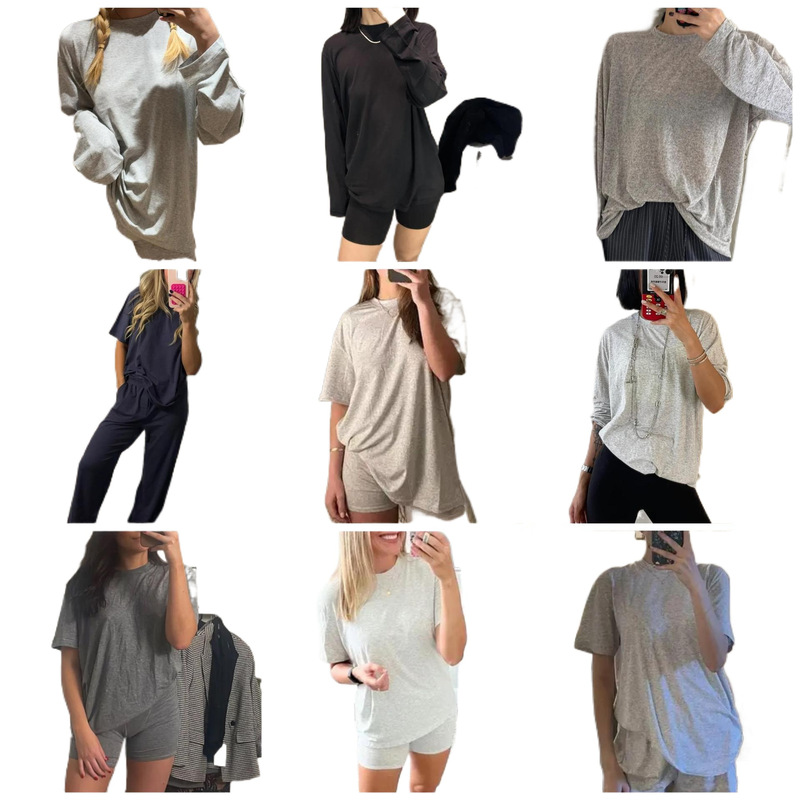 Sister Jin's Magical Fabrics from Kardashian and Cut Skim*S Macaron Short-Sleeved T-Shirt Modal Cloud Feel