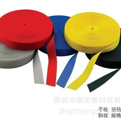 产地货源 塑料或金属伸缩隔离护栏用精美4.8cm宽尼龙带编织隔离带