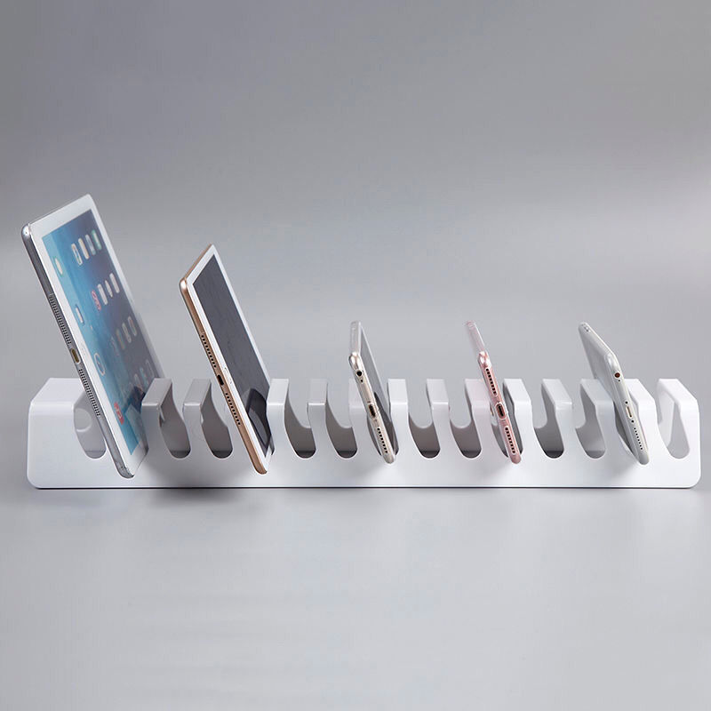 手机支架多个充电亚克力透明多口手机充电收纳架子多台手机放置架