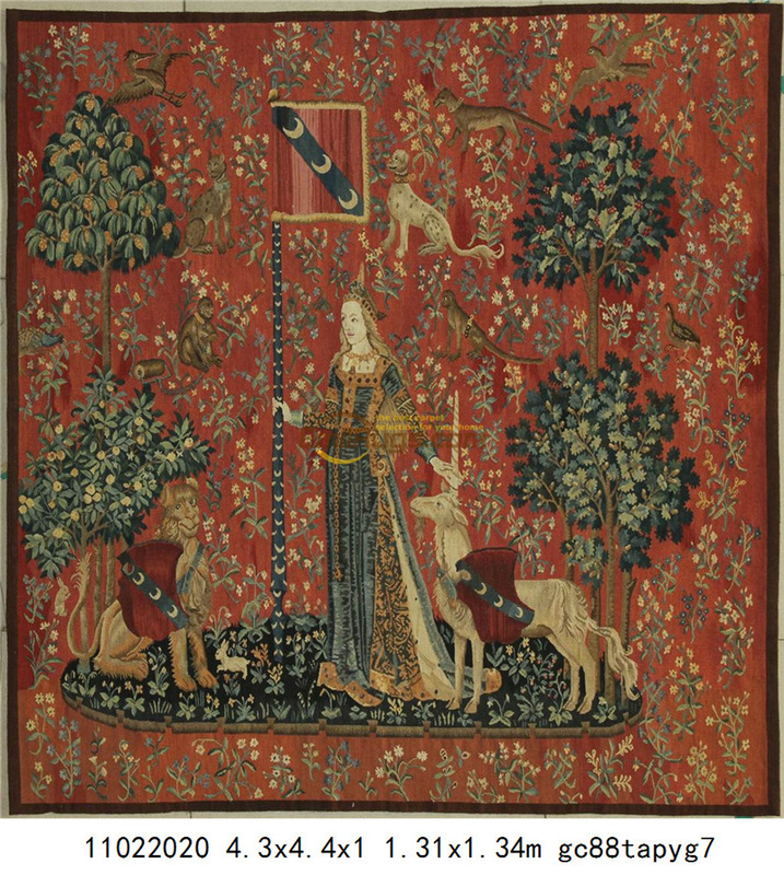 Corridor Soft Decoration Pure Wool Tapestry Aubusson Handwoven Baroque