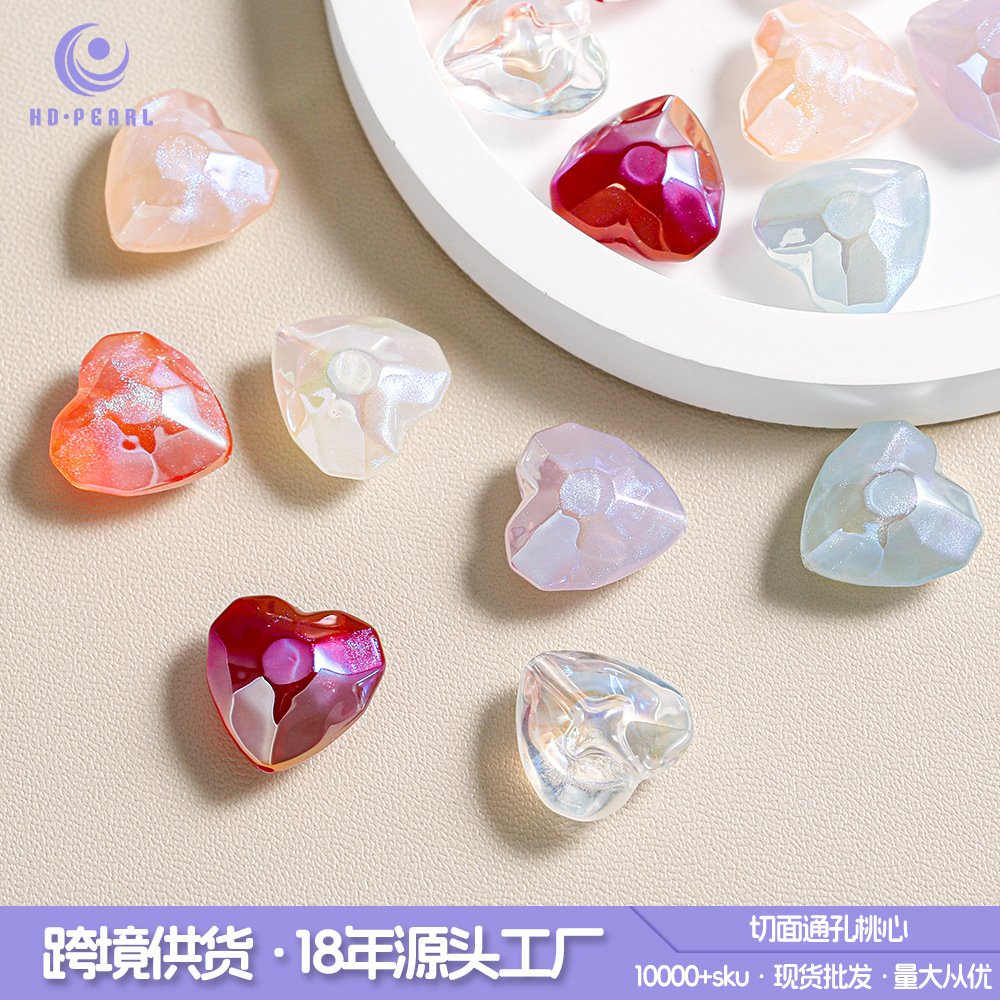 Heidi corte cuentas de amor granel diy accesorios de joyería accesorios de cuentas piezas pequeñas pulseras cadenas de teléfonos móviles