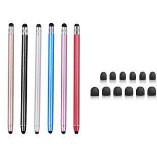 Dual-Head Capacitive Pen Stylus Mobile Phone Pen Rubber Head Touch Tablet Android Dual-Use Pen