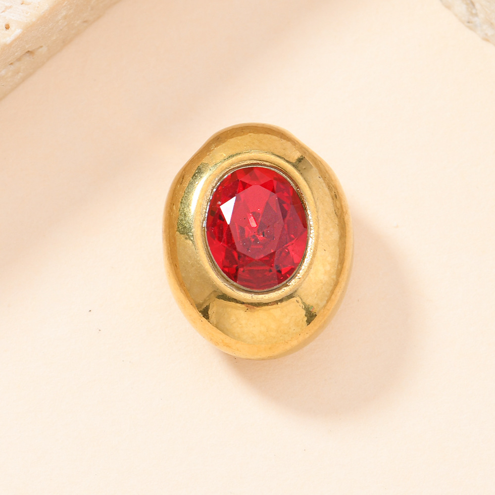 Colgante único de venta transfronteriza accesorios de acero inoxidable accesorios de collar de zircón de color oval accesorios DIY de lujo ligero