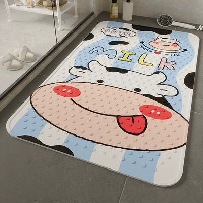 Avtomobil döşəmə paspasları – Bathroom Non-Slip Mat, Shower - cute-cow-4070cm-environmentally-friendly-and-odorless