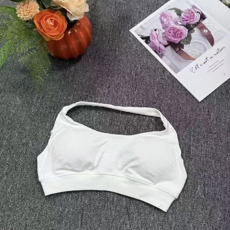Cross-Border Seamless Fitness Underwear Sports Outdoor Quick-Drying Halter Bra Women's High Elastic Sexy Nylon with Chest Pad Ready Stock