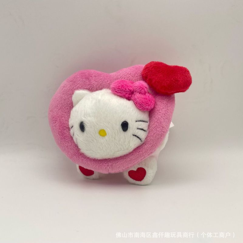 新品サンリオハートシリーズぬいぐるみストラップぬいぐるみキティちゃん猫ハートキーホルダーバッグ少女ハートストラップ|undefined