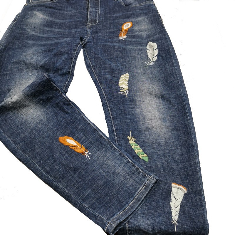 Paquete de material de bricolaje bordado a mano Lu bordado principiante autobordado pareja camiseta pantalones de manga corta regalo bordado creativo