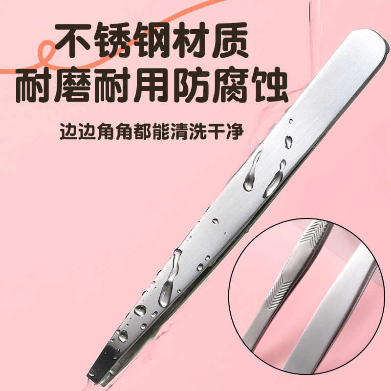 Clip de cejas oblicuo plano LMLTOP Juego de 2 piezas Clip de cejas de acero inoxidable Pinzas para cejas Herramienta de recorte de cejas JJF17