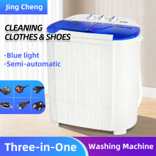 跨境家用双桶洗衣机甩干迷你半全自动洗衣机washingmachin