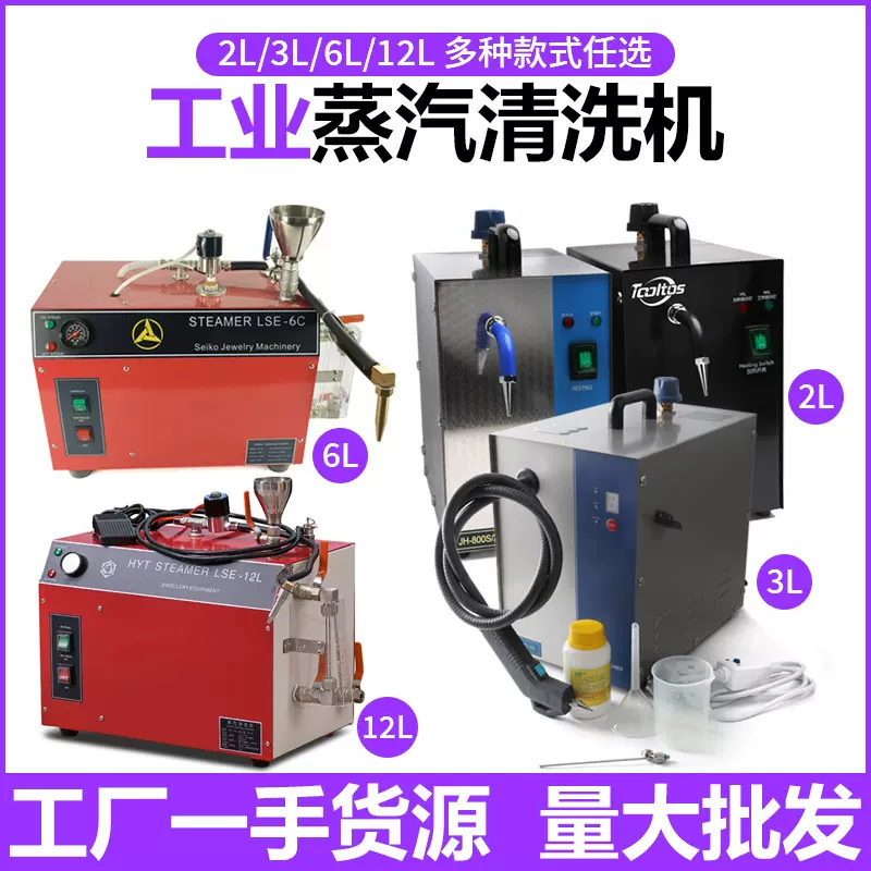 2L蒸汽清洗机器带枪喷汽机除蜡设备电镀用小型清洁珠宝首饰工具