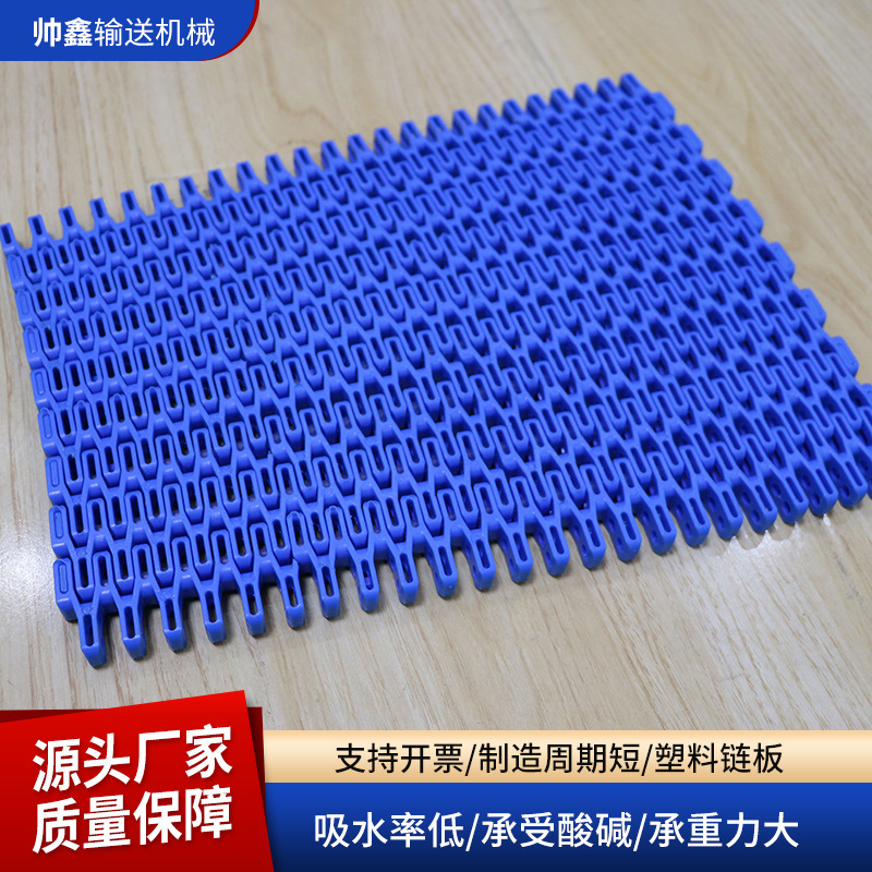 塑料链板输送带耐高温pp食品清洗流水线非标洗碗机pvc挡板传送带