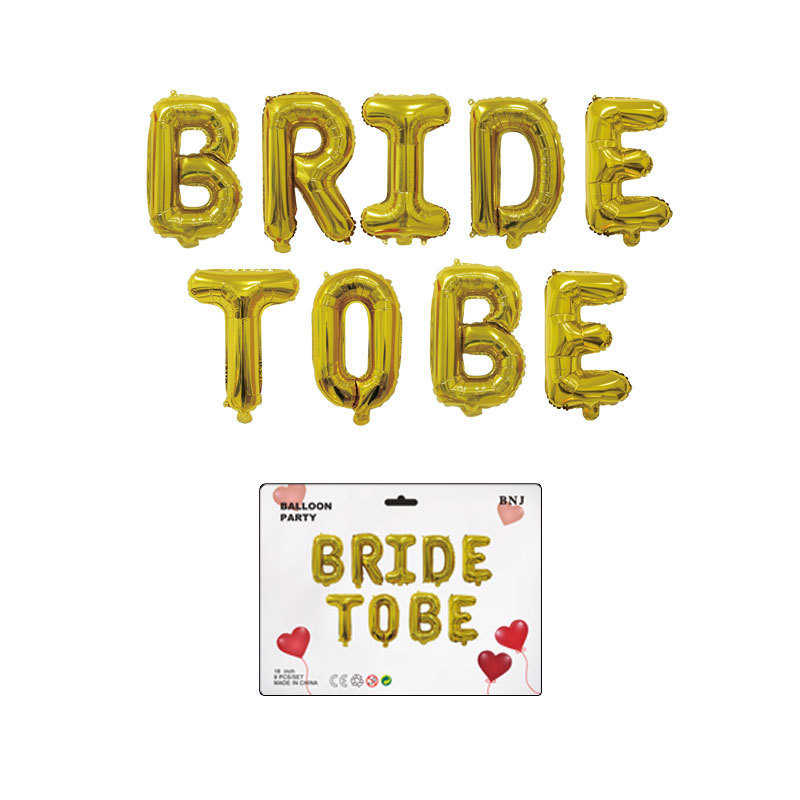 Bridetobeアルミ膜風船準花嫁紙カード包装風船セット結婚室ホテル配置独立精装|undefined
