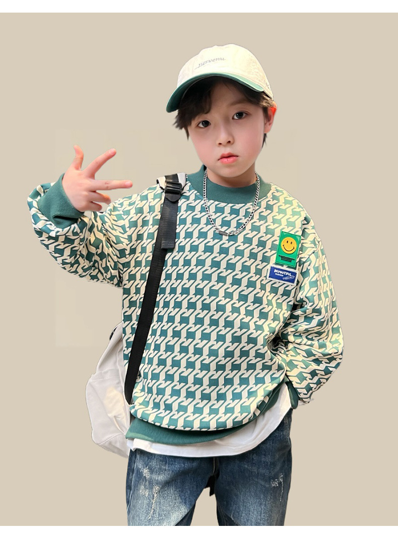 Jungen Pullover Sweatshirt Für Kinder Modischer Kapuzenpullover_voghion.com