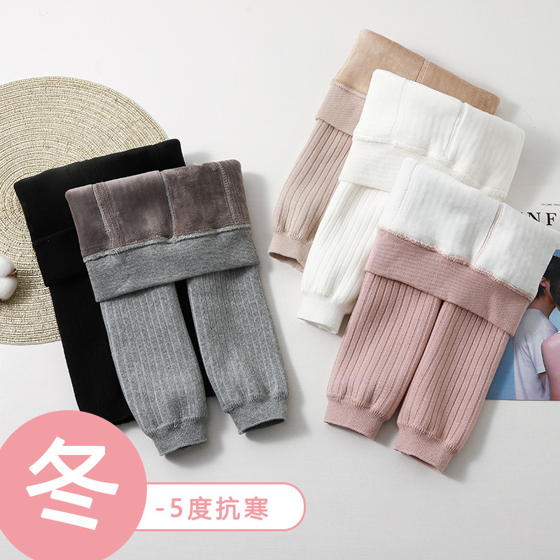 嬰兒連褲襪冬款加厚大PP寶寶打底褲襪加絨一體保暖大豎條女童連體