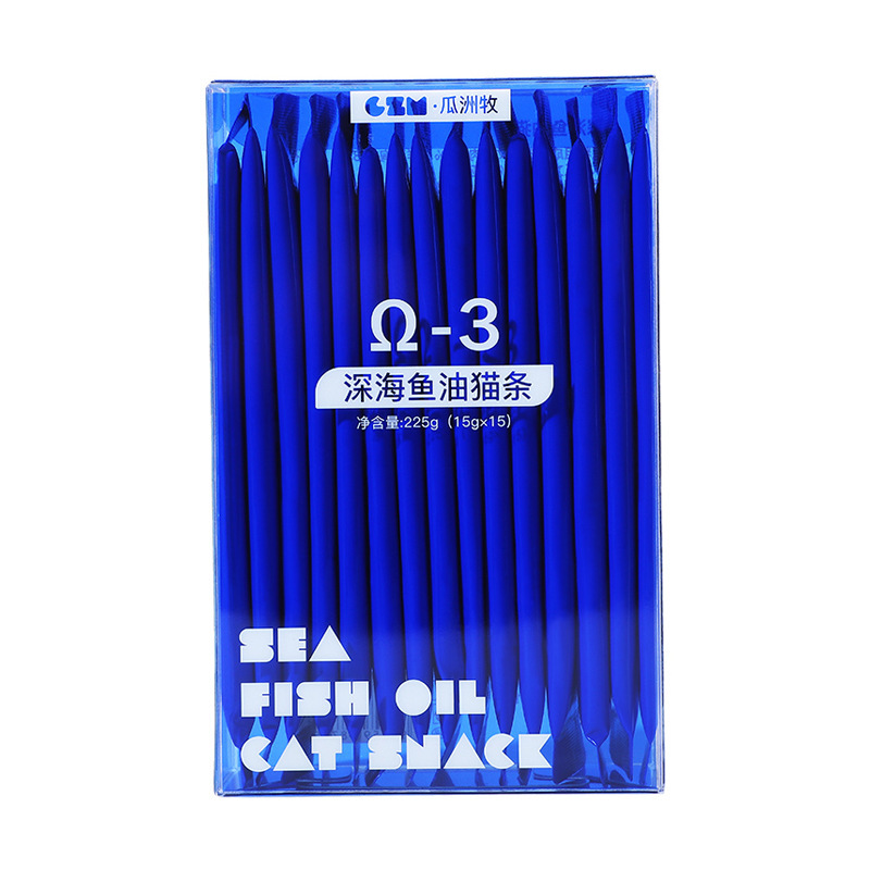 Aceite de pescado, alimento básico, tiras de gato, anti-caída de pelo