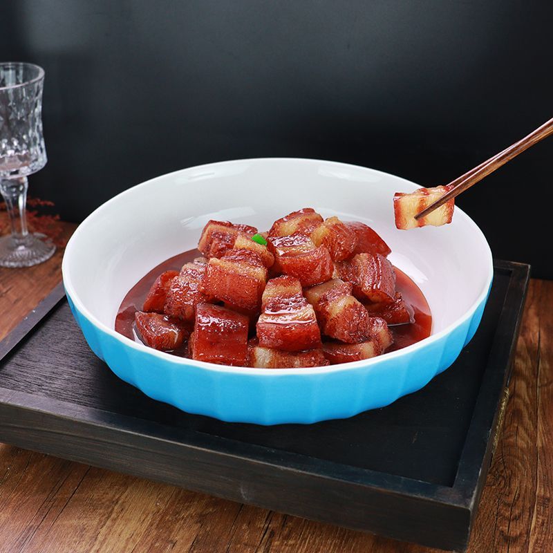 陶瓷汤碗面碗酸菜鱼酒店汤盆中式大碗餐具水煮鱼毛血旺碗釉下彩