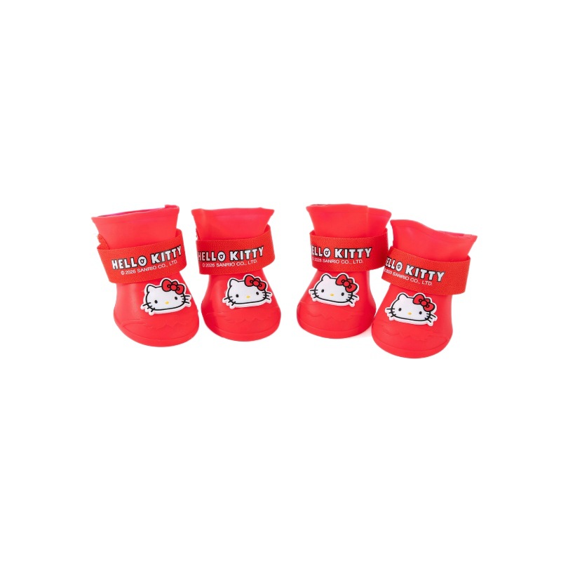 Zapatos para mascotas estilo caricatura para perros pequeños, antideslizantes, resistentes al desgaste, impermeables, aptos para días lluviosos, botas de lluvia de silicona para perros Teddy.