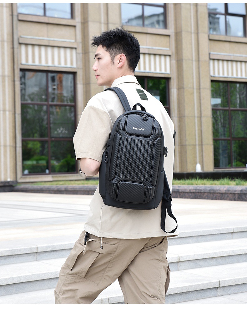 Wholesale hard-shell anti-collision computer bags, men's fashionable large-capacity backpacks, functional windproof and water-repellent travel backpacks undefined