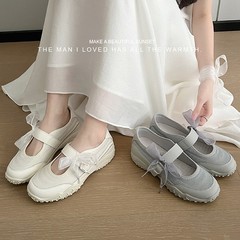 シープスキンスポーツバレエメリージェーンレディースシューズ2025夏新作厚底カジュアル多用途フラットバックルレディースシューズ