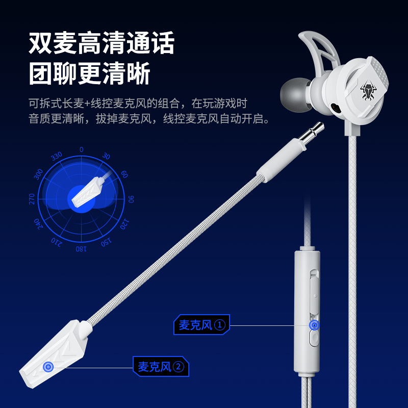 新型の浦記rx3 pro携帯電話の線制御のイヤホンの耳の麦のコンピュータは耳に入ります式の長い麦の電気競争はニワトリのゲームを食べます。|undefined