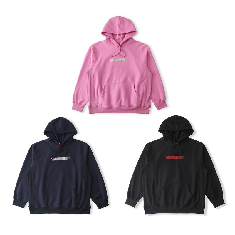American Street Style Sup Collaboration Model with Rhinestones, Dynamic Phantom Rhinestone Logo, Kangaroo Pocket Hooded Sweatshirt American Street Style Sup Collaboration Model with Rhinestones, Dynamic Phantom Rhinestone Logo, Kangaroo Pocket Hooded Sweatshirt