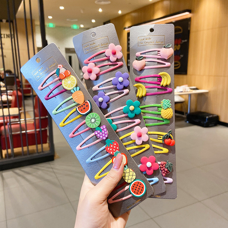 La horquilla de los niños niña BB tarjeta de clip pelo roto bebé horquilla niña princesa clip tocado lindo flor accesorios para el cabello