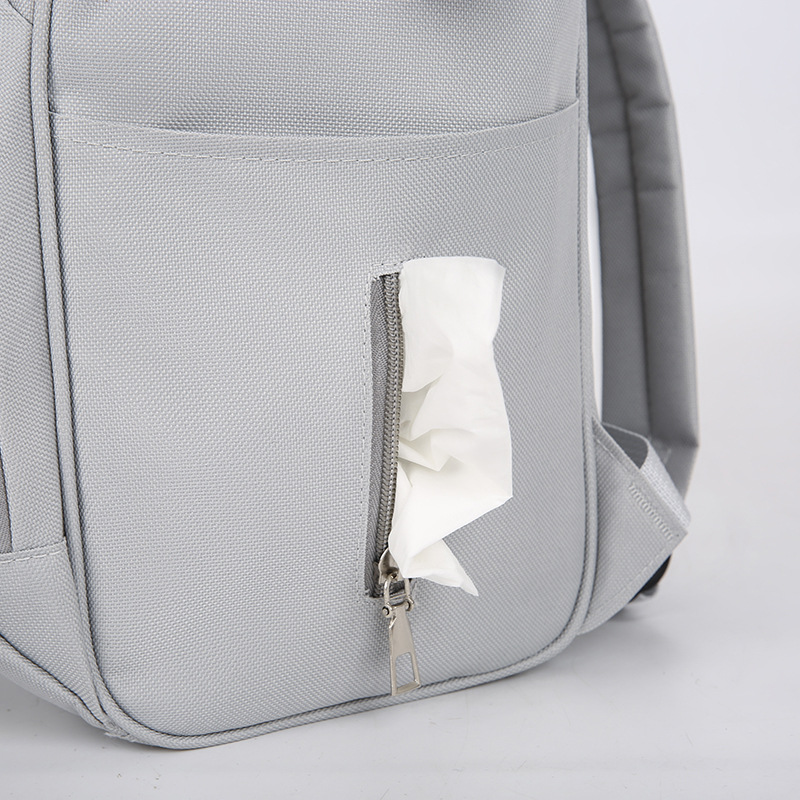 Mochila de mamá de color sólido, simple y de gran capacidad, mochila de mamá, bolsa de almacenamiento de pañales de biberón, bolsa de maternidad y bebé, mujer