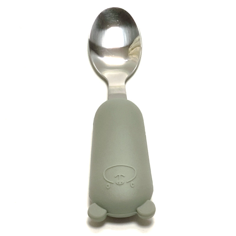 올리브 그린 (곰 실리콘 스테인레스 스틸 스푼)