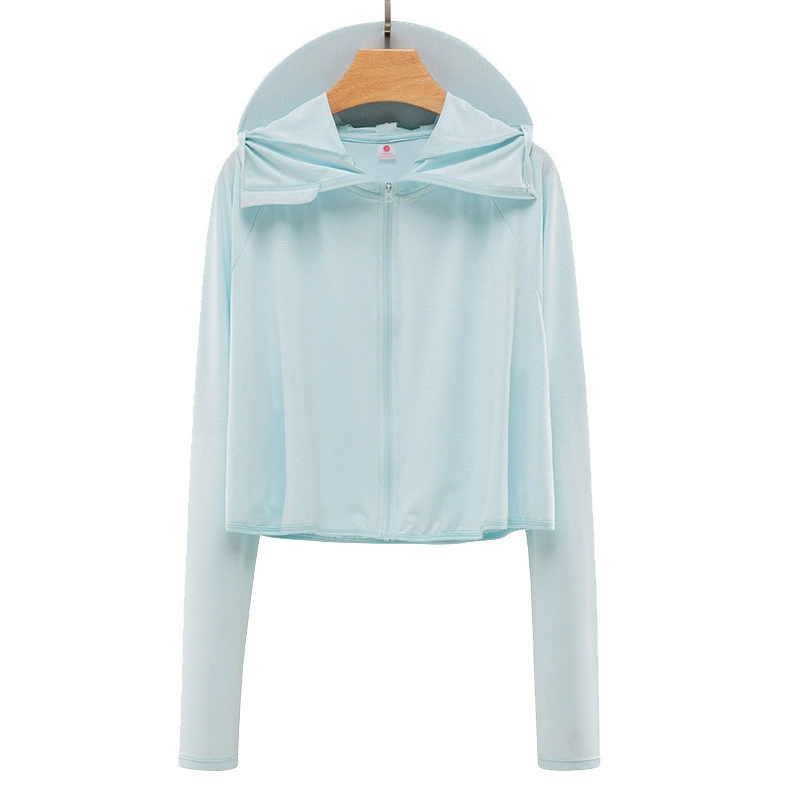 Защита от солнца: куртка с козырьком из винила, унисекс, ощущение шелка, UV windbreaker, один размер