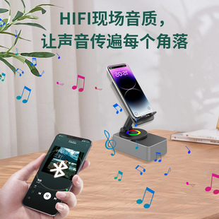 Desktop Live Streaming Power Bank with 360-Degree Adjustable Rotating Three-In-One Phone Holder and Lazy Bluetooth Speaker for Live Streaming Use