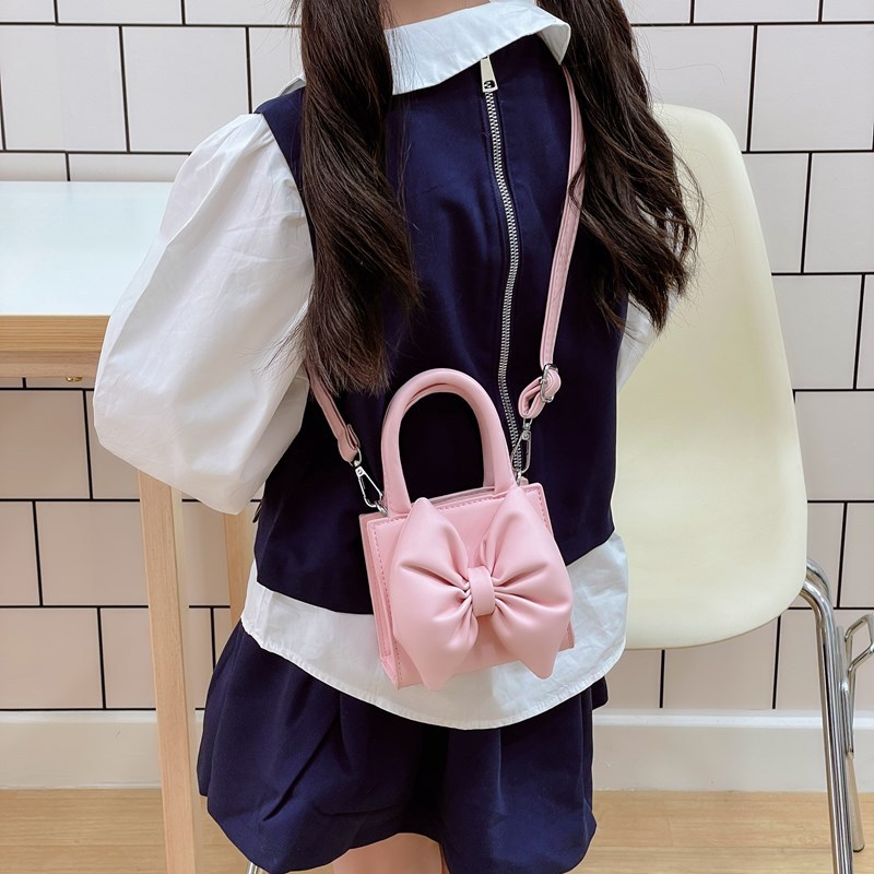 リボンニッチミニハンドバッグ韓国風かわいい小さな香りのショルダーバッグプリンセス子供用クロスボディバッグ|undefined