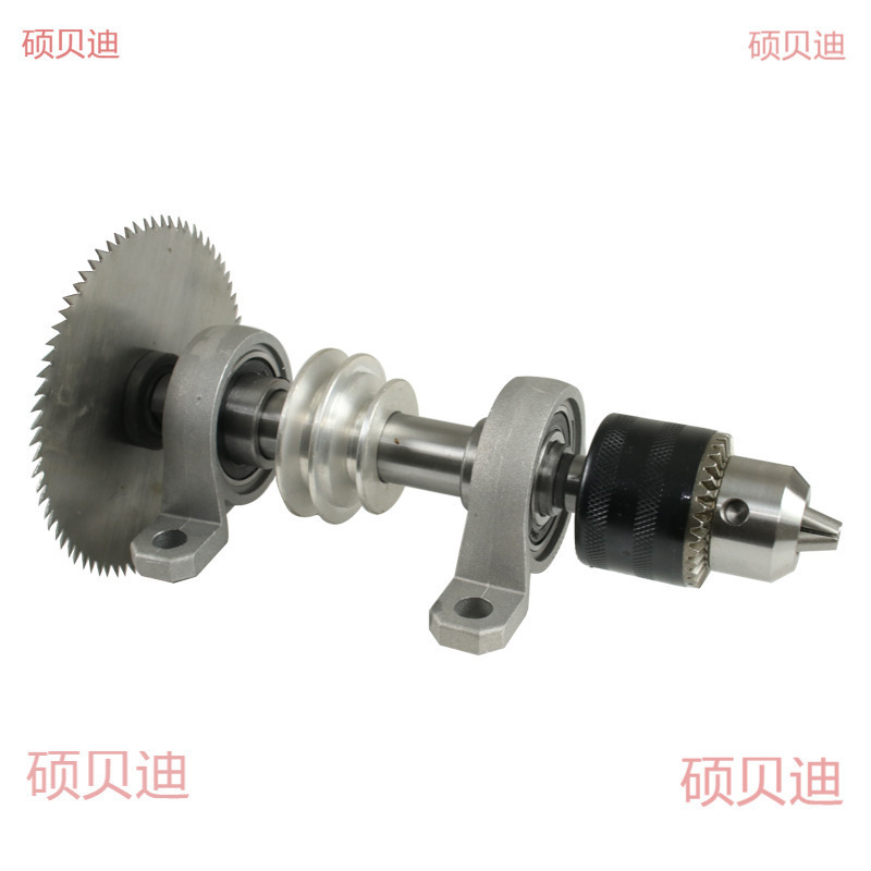 DIY 旋盤パンチングマシン無動力スピンドルプーリーセットアクセサリーマイクロ旋盤チャック心押し台ツールホルダー 50|undefined