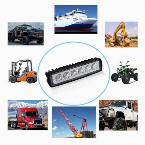 Cross-border bestseller: grille light, off-road lighting, car LED work light, 18W floodlight, linear roof spotlight