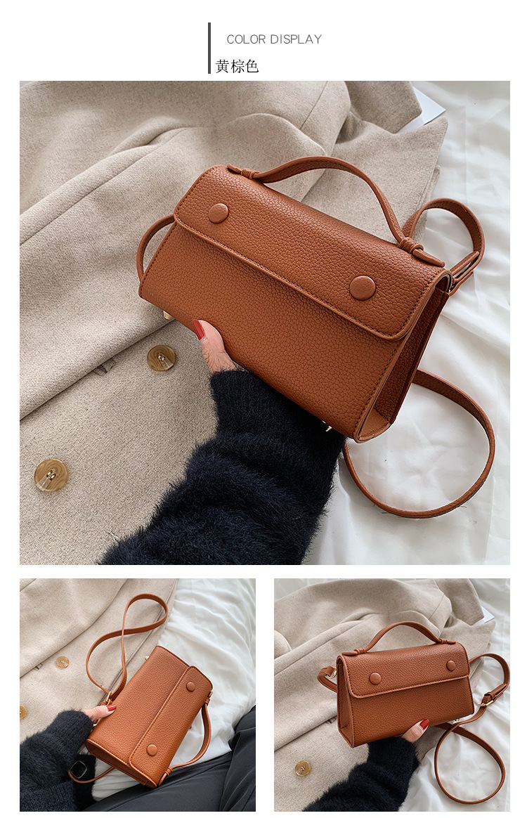 Retro 2021 New Fashion Autumn And Winter Messenger High Sense Niche Portable Small Square Bag display picture 10