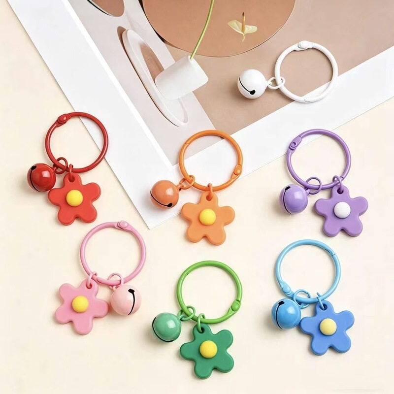 Colorful Soft Rubber Flowers, Five-Pointed Stars, Bells, Cartoon-Style Fresh Creative Handmade DIY Jewelry Accessories Wholesale