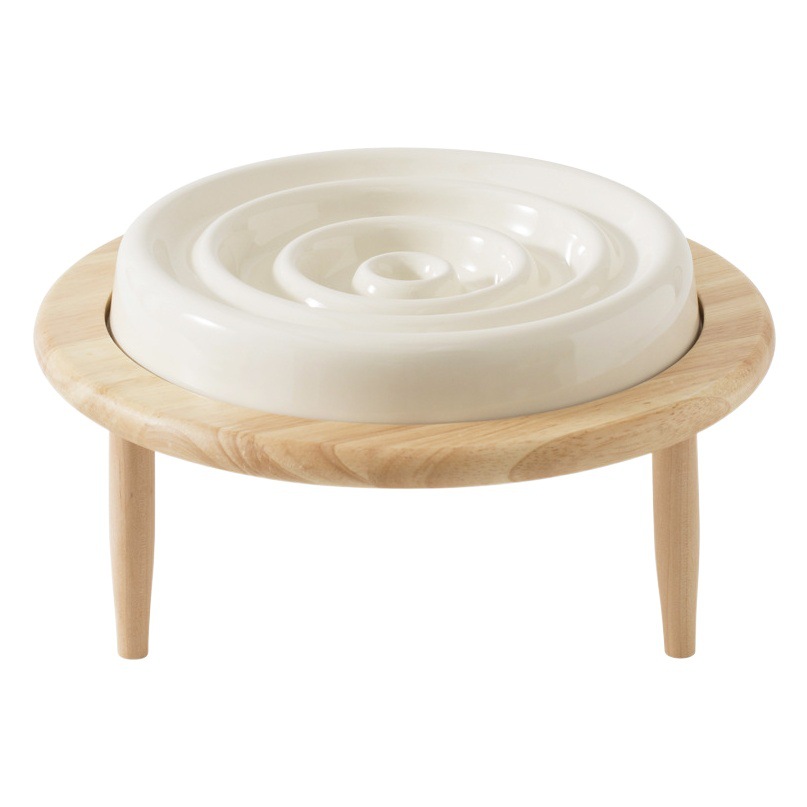 Pet Bowl Slow Food Bowl tazón para perros tazón de agua de cerámica protección del cuello de cerámica comer comida para perros tazón de comida para perros suministros para mascotas
