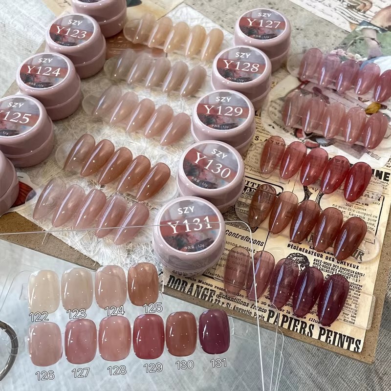 Rose Manor Yinghe Nail Polish Gel Ice Transparent White Jade Jelly Nude Color Nail Salon Exclusive Rose Manor Yinghe Nail Polish Gel Ice Transparent White Jade Jelly Nude Color Nail Salon Exclusive