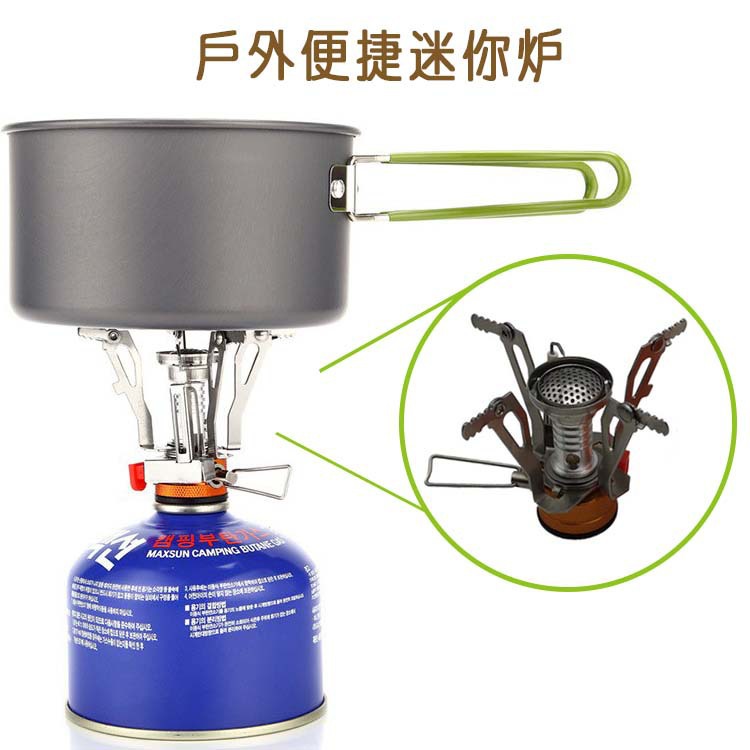 Al Aire Libre picnic camping integrado ultra-pequeño mini estufa cabeza con encendido electrónico portátil estufa práctica cocina