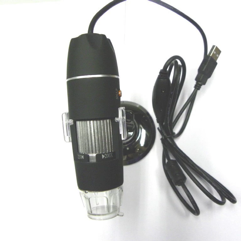 Портативный 200 раз электронный микроскоп увеличительное стекло 8 Огни USB цифровой микроскоп с измерением