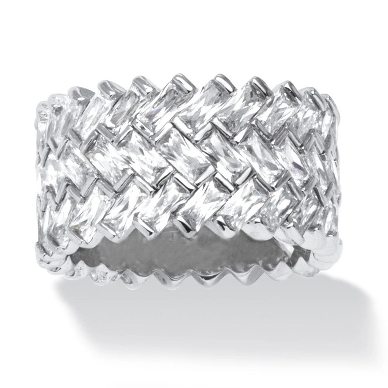 Fashion Geometric Copper Inlaid Zircon Rings 1 Piece