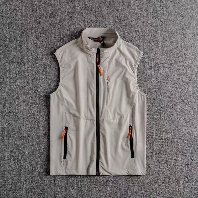 Men's Summer New Style Breathable Elastic Sleeveless Vest Outdoor Running Mountaineering Sports Cardigan Single-Layer Vest Men's Summer New Style Breathable Elastic Sleeveless Vest Outdoor Running Mountaineering Sports Cardigan Single-Layer Vest