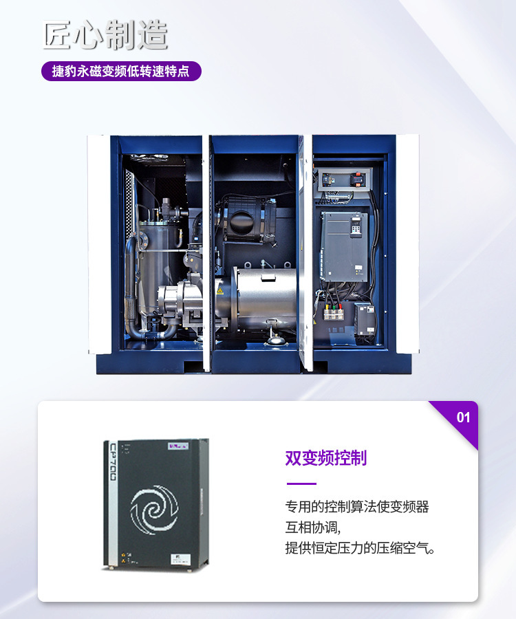 Jaguar Air Compressor 132Kw 110Kw 20 Cubic Meter Air Compressor 110 Kilowatt Screw-Type Air Compressor
