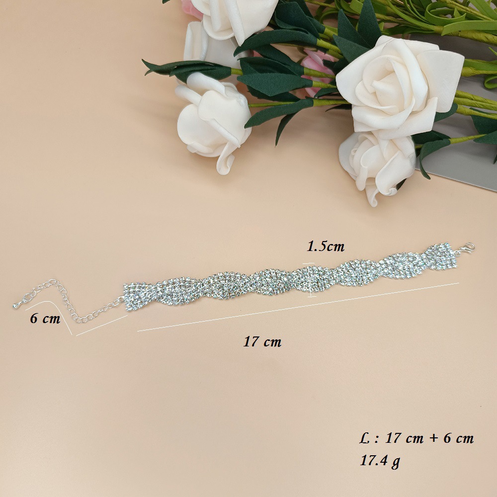 Simple Style Leaf Copper Bracelets Inlay Zircon Copper Bracelets