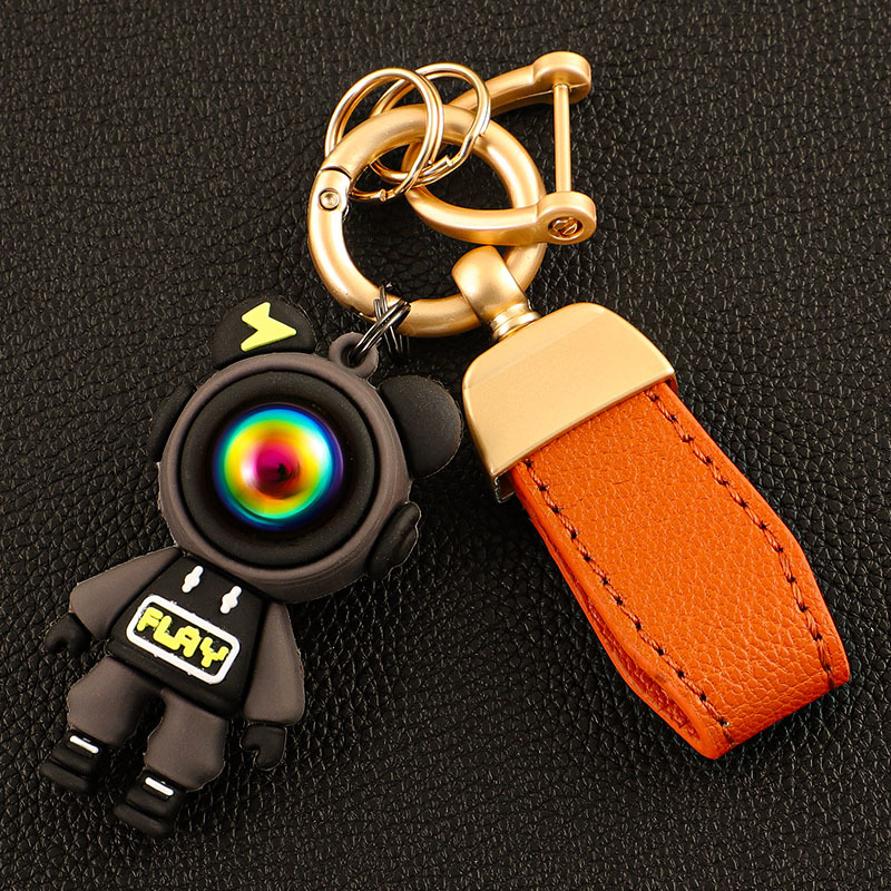 Llavero de coche transfronterizo osito INS macaron color violento llavero colgante bolso colgante llave