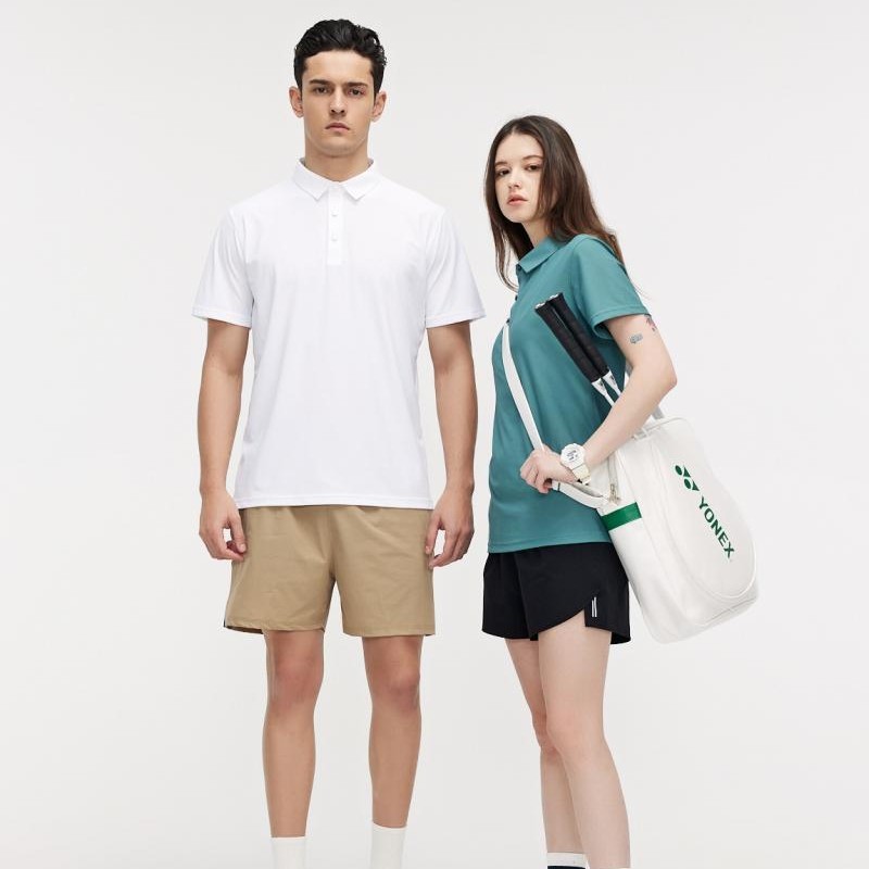 Verano de 2025 nuevo deporte ocio polo de manga corta para mujeres y hombres collar clásico versátil seco rápido transpirable se puede imprimir