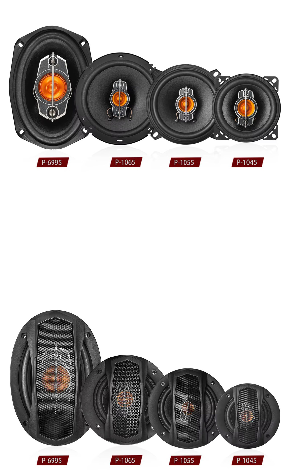 Cross-border e-commerce manufacturer's new car audio speaker coaxial 6inch P-1065 full-range car audio 600W