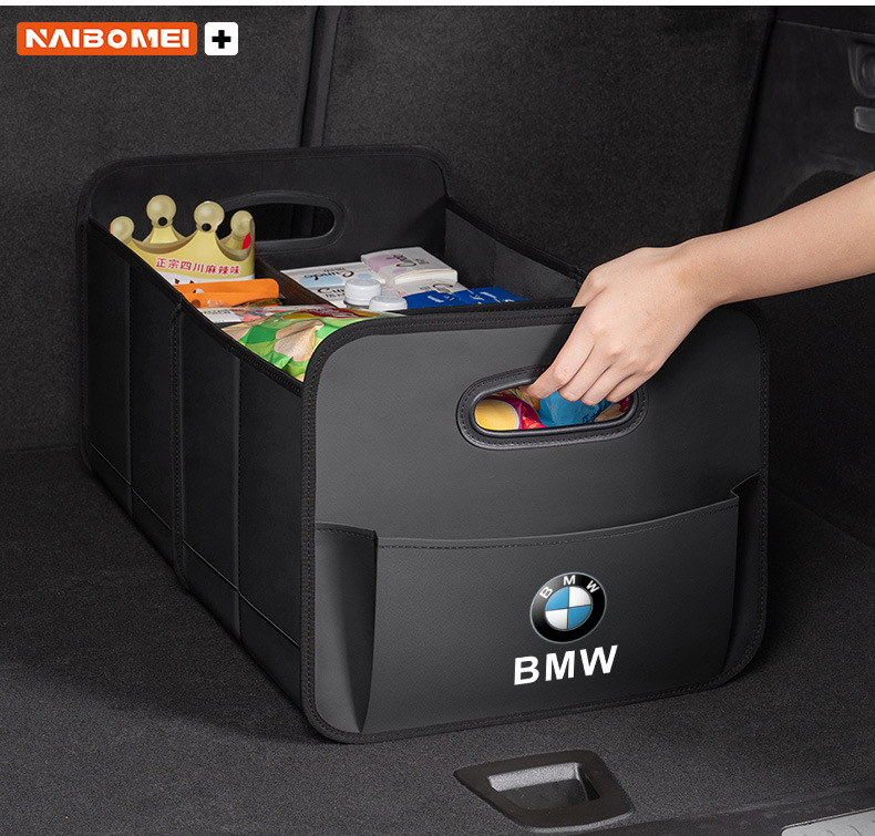 Car Storage Artifact Car Trunk Storage Box Foldableable Storage Box Leather Storage Box Car Interior Supplies